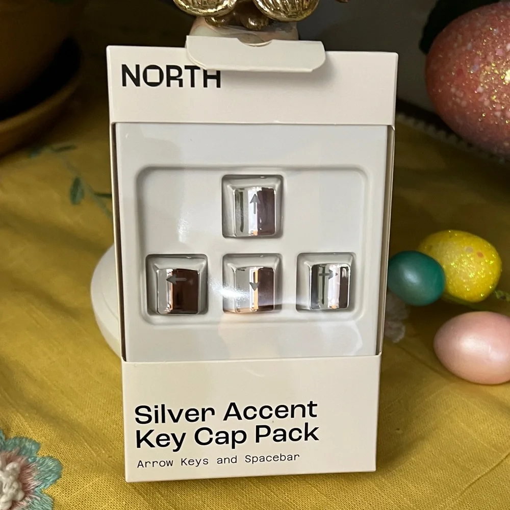 NORTH Silver Accent Key Cap Pack - Chrome Keycaps
